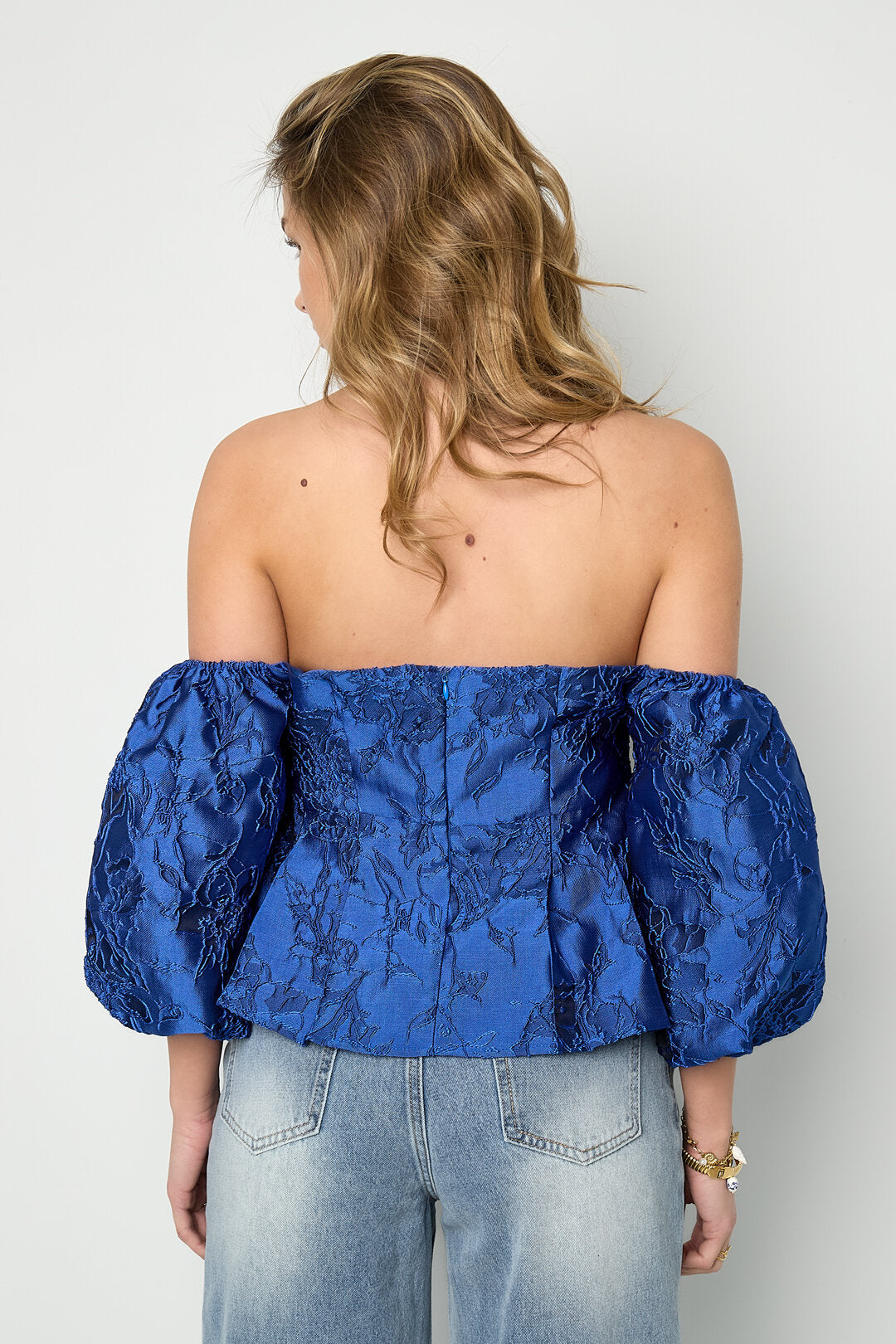 Elegant Spring/Summer Woven Top in Pink and Blue