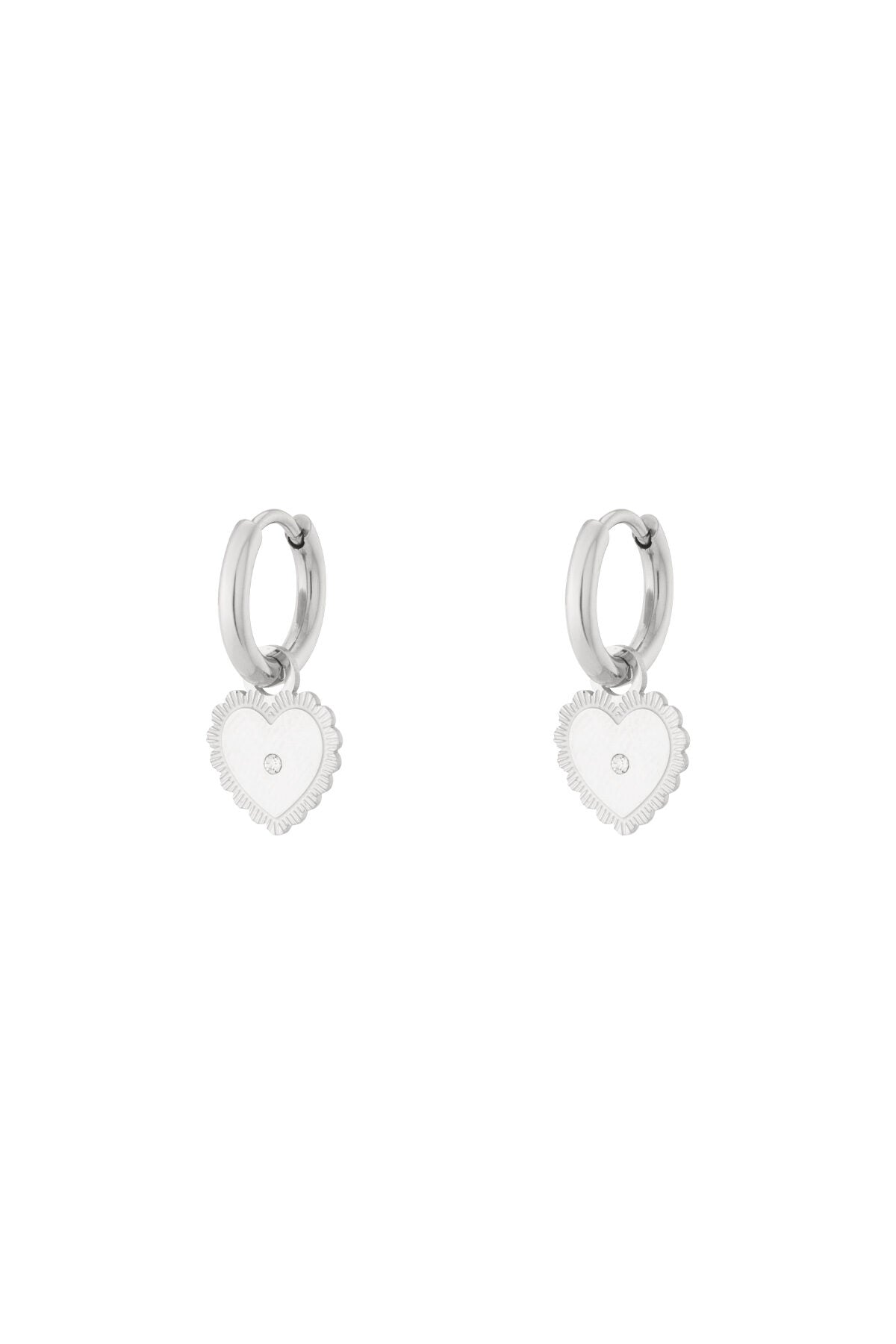 Elegant Rhinestone Heart Drop Earrings for Women