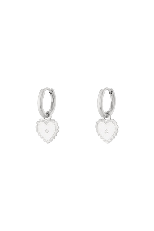Elegant Rhinestone Heart Drop Earrings for Women