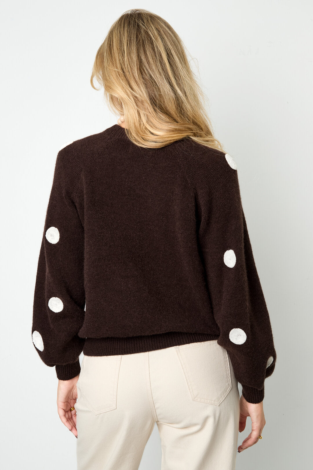 Cozy Knitted Sweater for Fall/Winter - Polka Dots