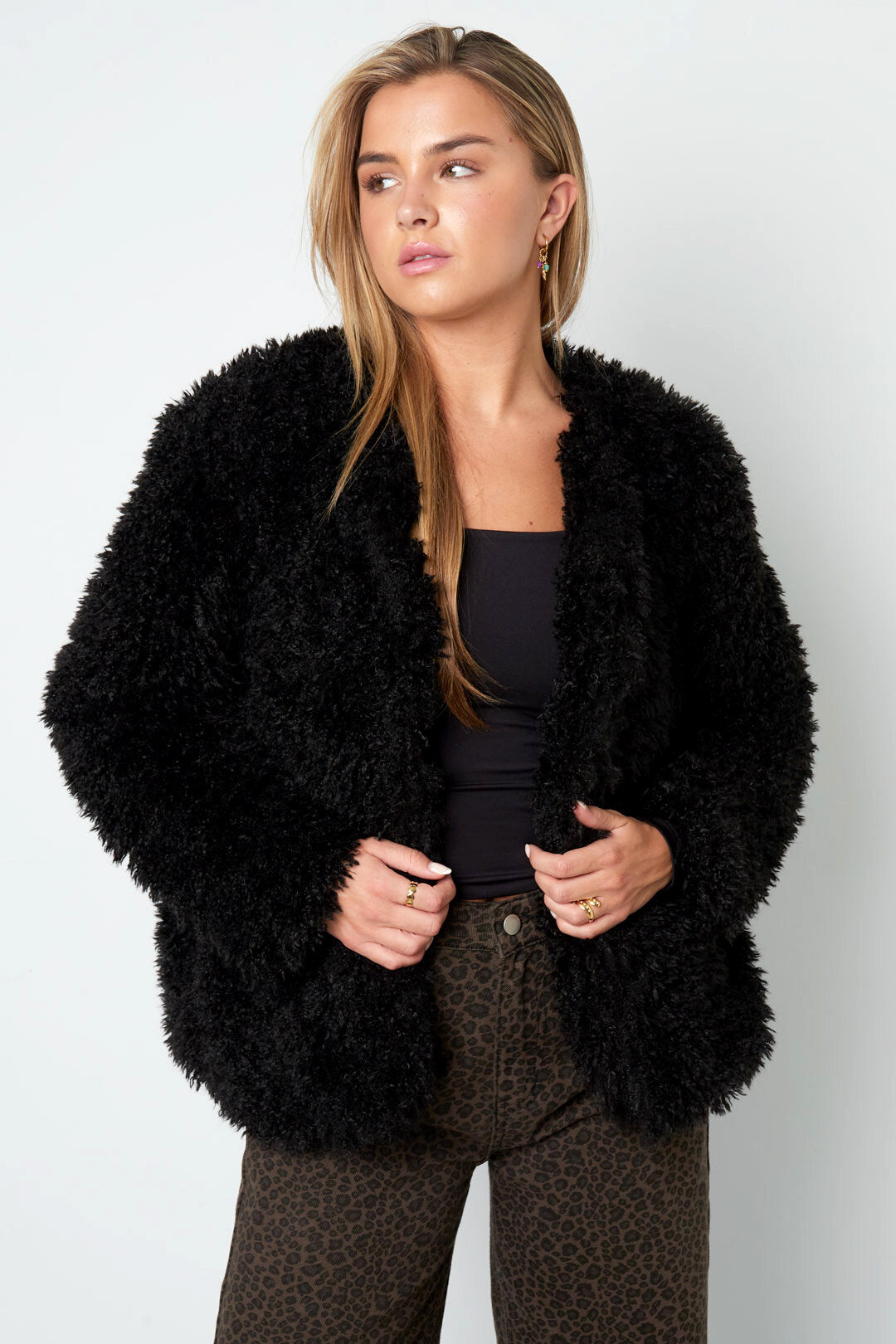 Elegant Woven Polyester Jacket for Fall/Winter