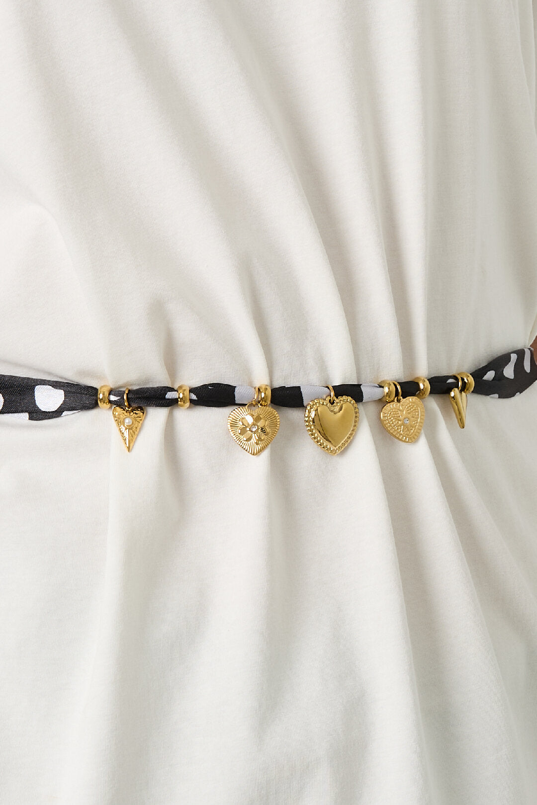 Elegant Black Braided Necklace with Heart Detail