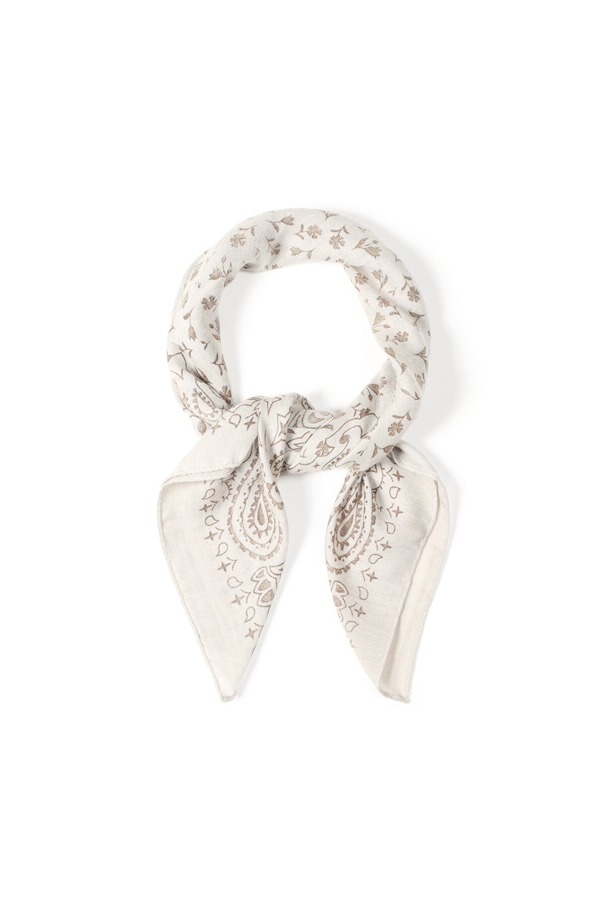Elegant Apricot Summer Scarf with Floral Paisley