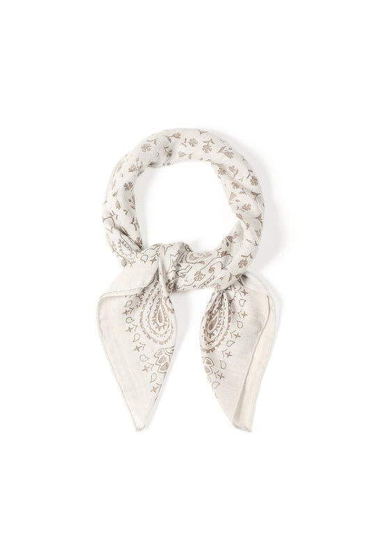 Elegant Apricot Summer Scarf with Floral Paisley