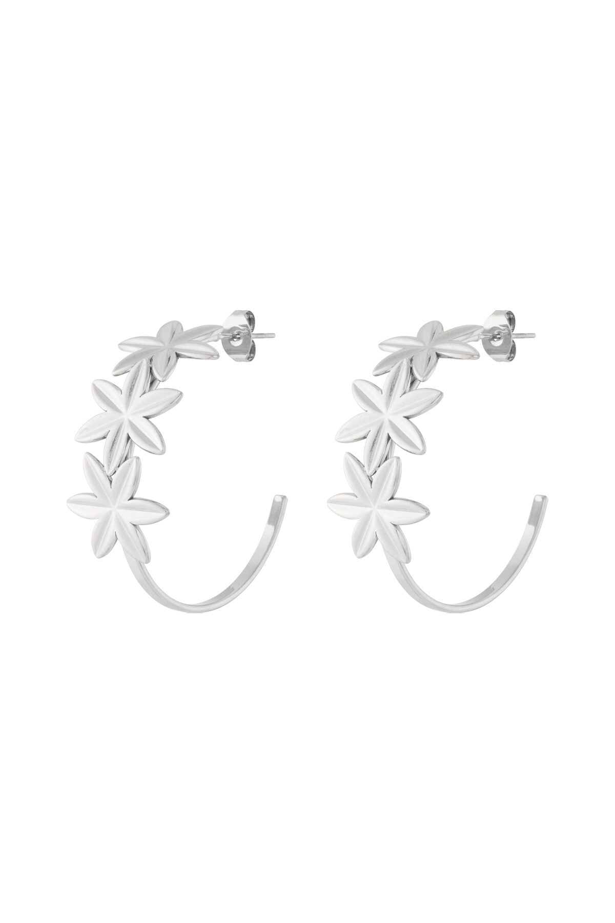 Elegant Flower Hoop Earrings for Spring/Summer