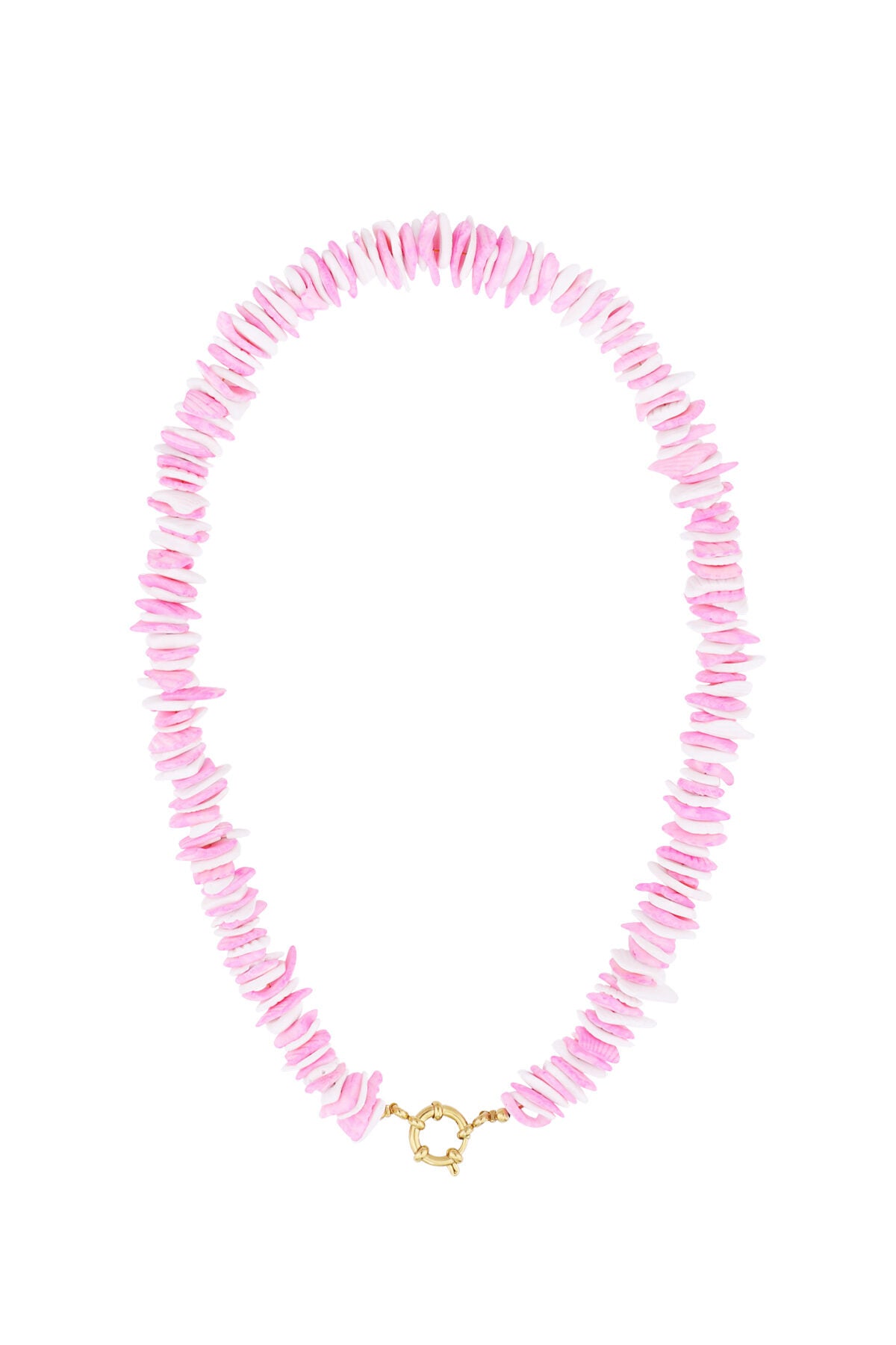 14K Gold Plated Seashell Beaded Necklace for Spring/Summer