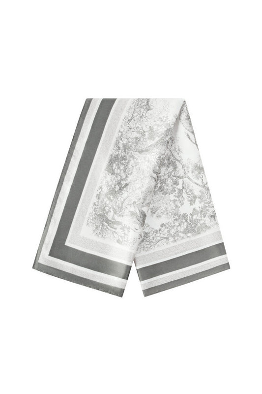Elegant Grey & Black Summer Scarf for Women