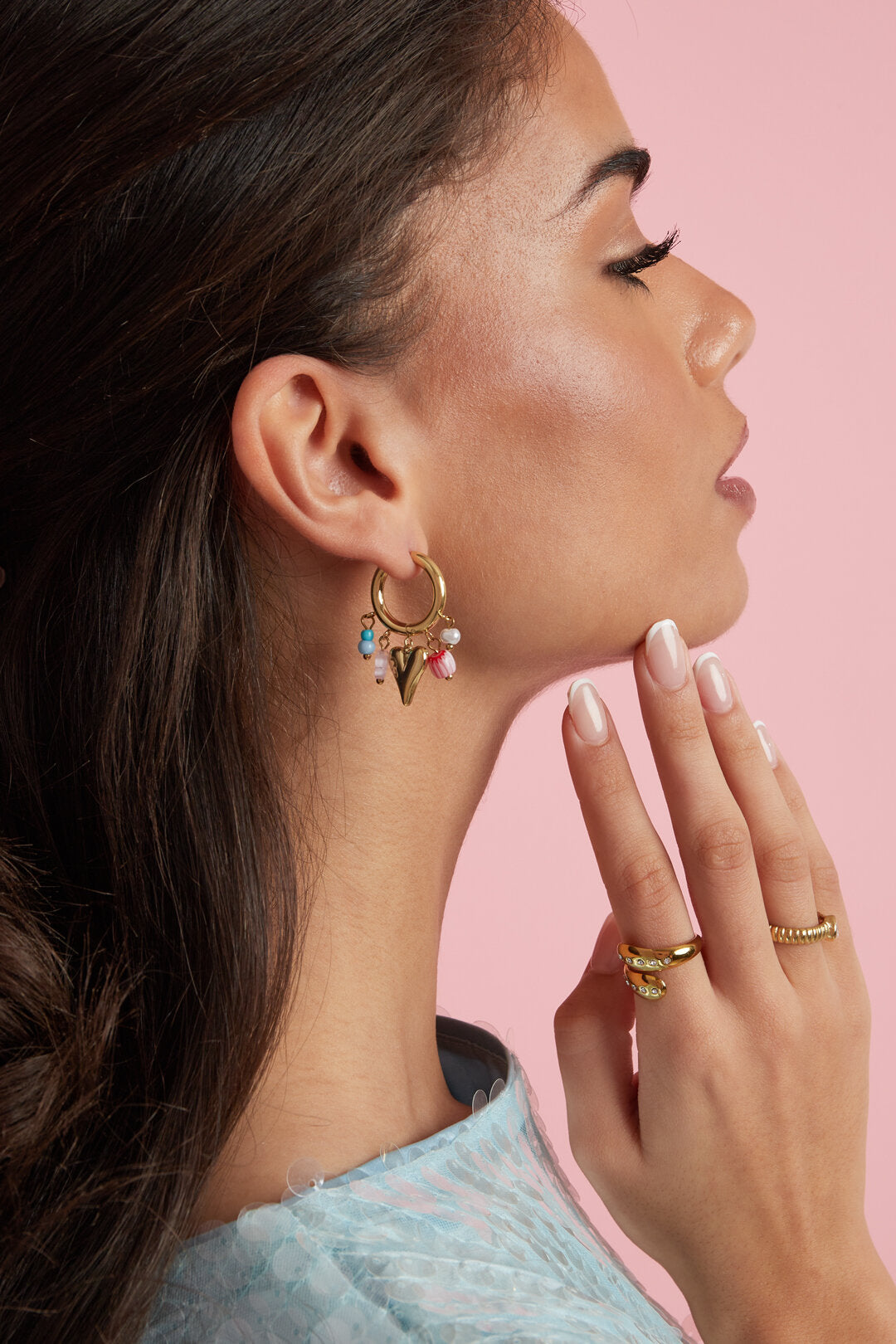 Elegant Gold Drop Earrings for Spring Romance