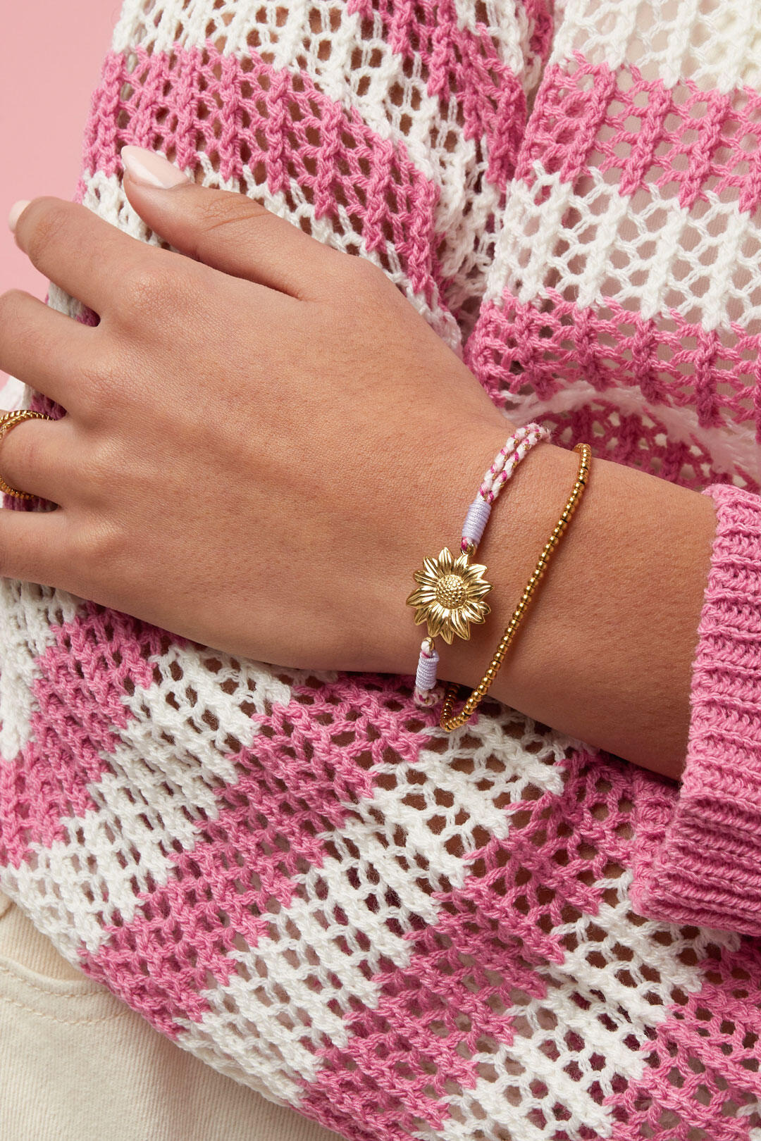 Elegant Gold Braided Bracelet for Spring/Summer