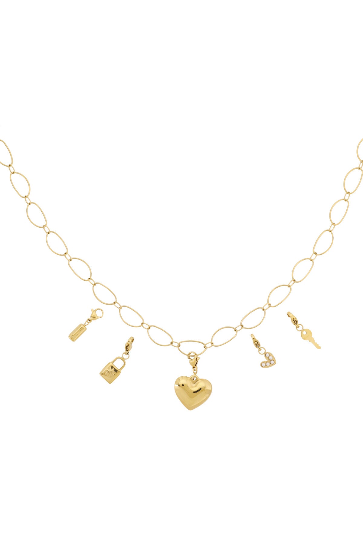 Elegant 14K Gold Plated Heart Necklace for Daily Wear