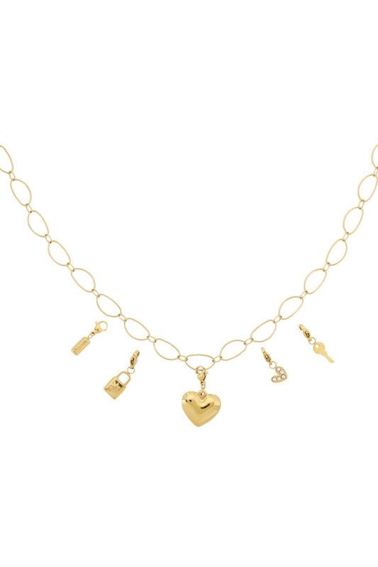Elegant 14K Gold Plated Heart Necklace for Daily Wear