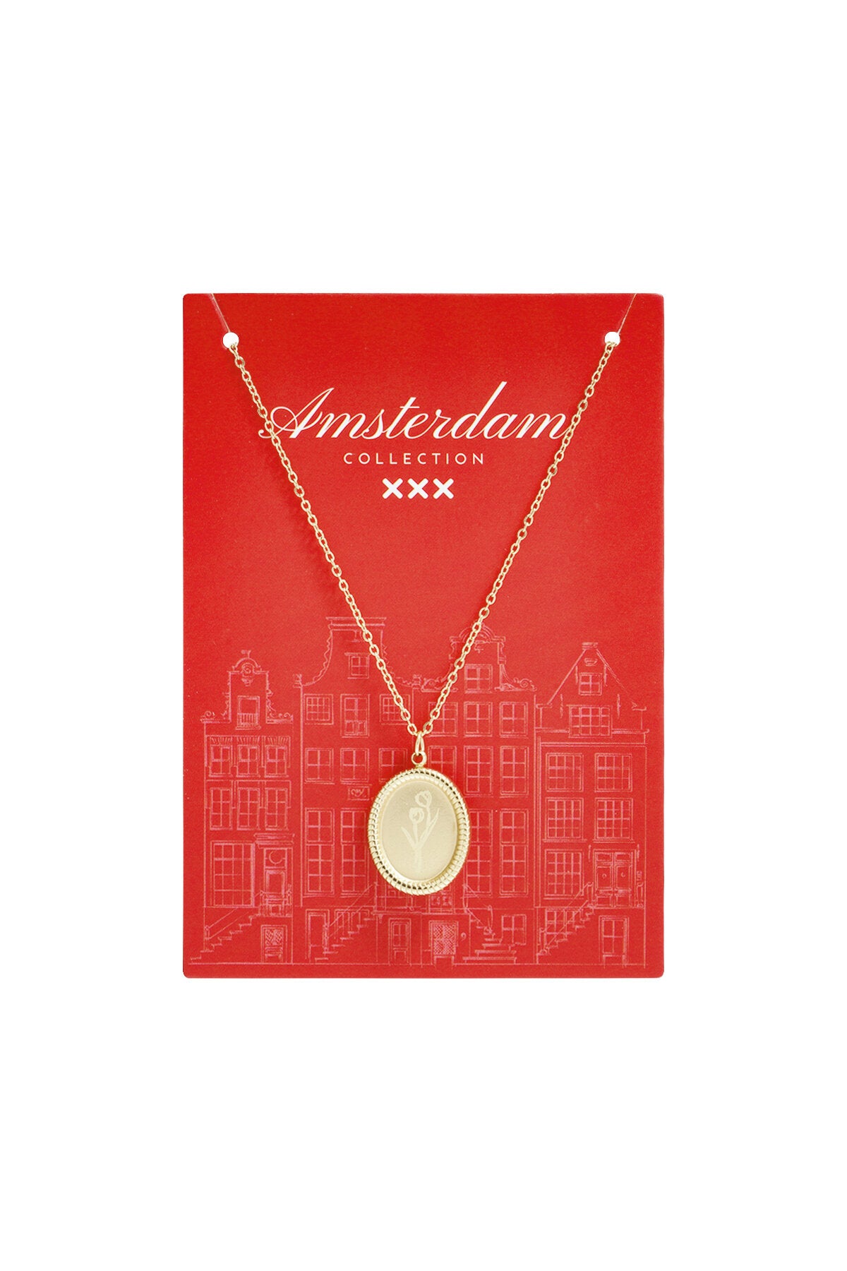 Elegant Stainless Steel Flower Pendant Necklace