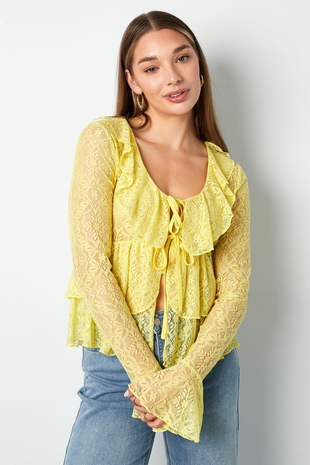 Elegant Woven Long Sleeve Tops for Spring/Summer