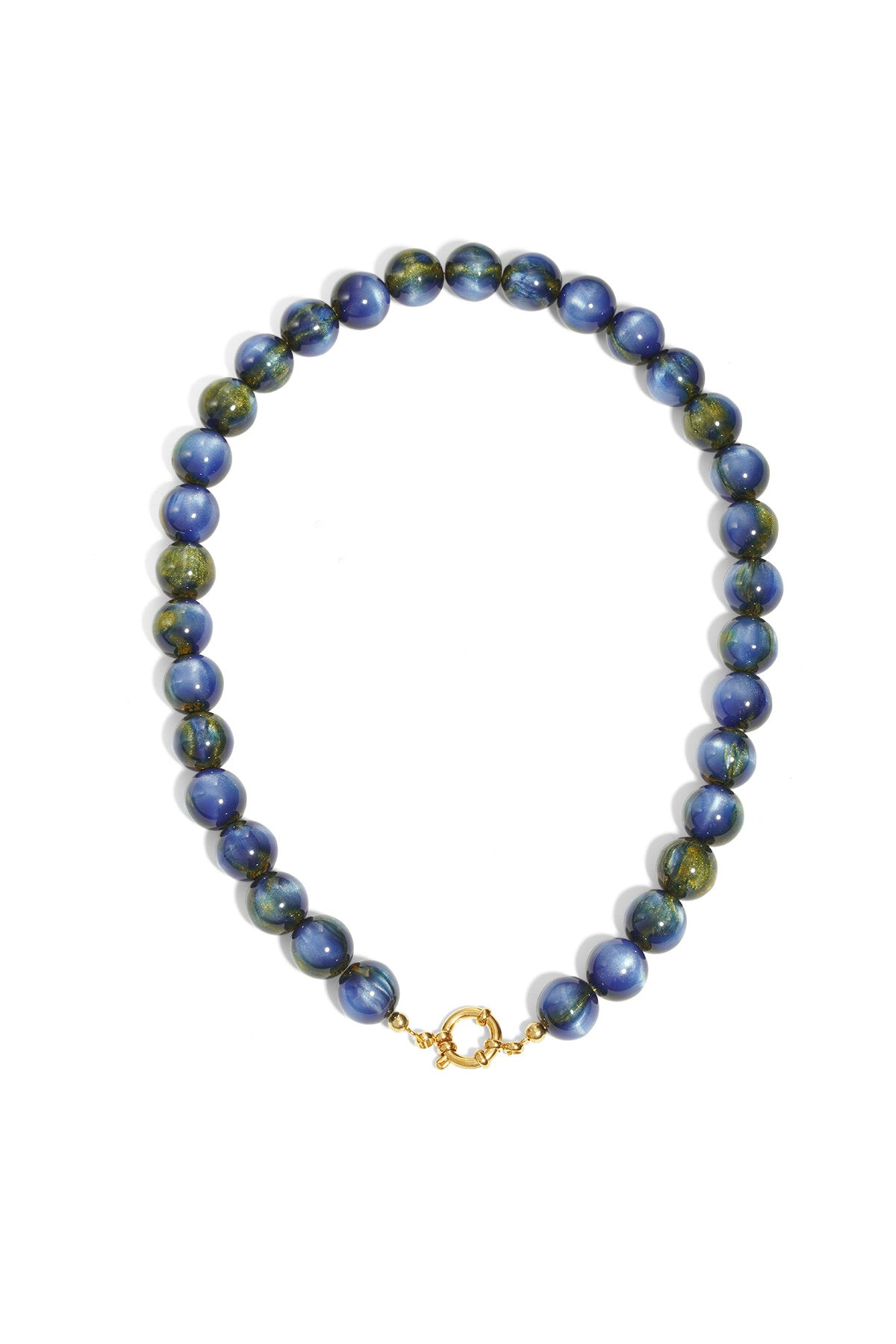 Chic Resin & Stainless Steel Beaded Necklace