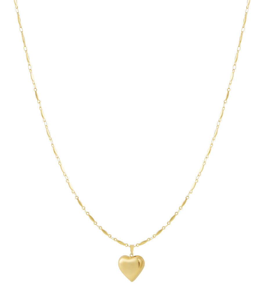 Elegant Long Heart Necklace in Silver & Gold