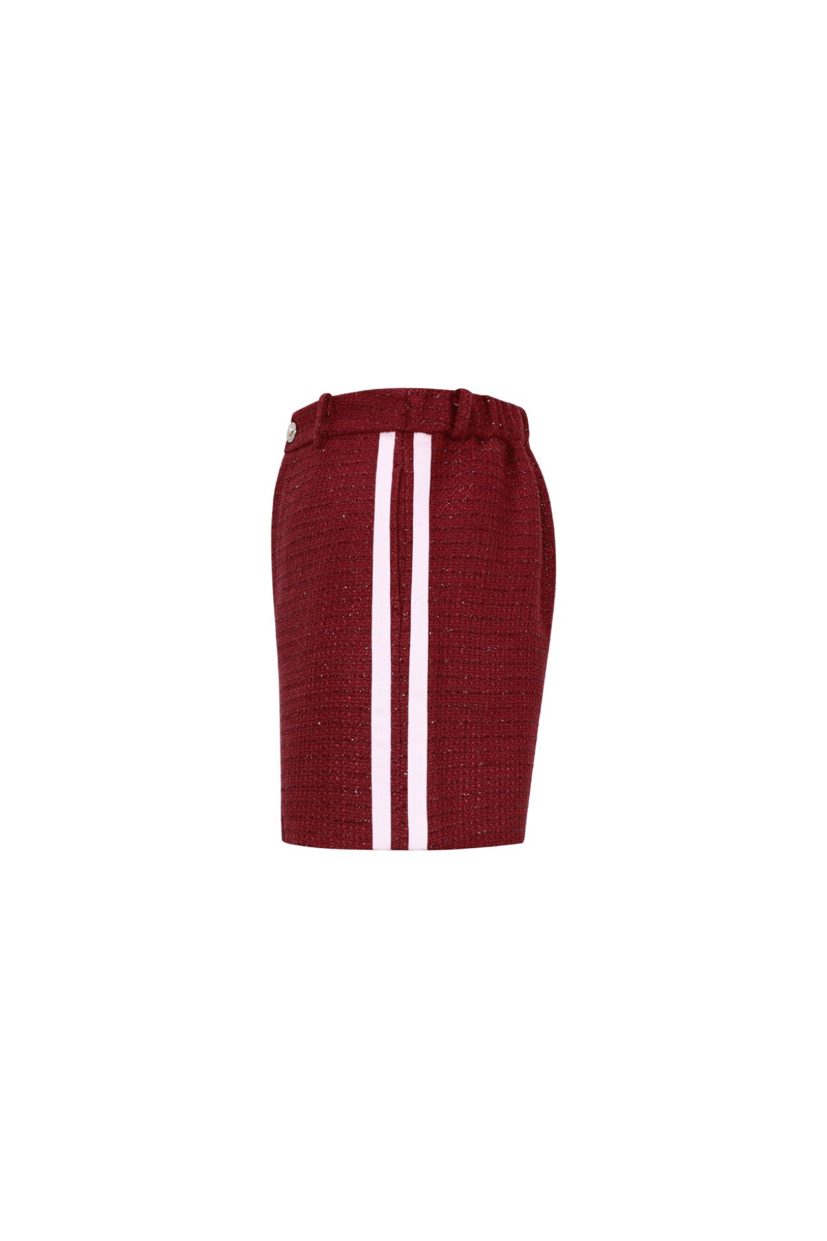 Elegant Plaid Shorts for Fall/Winter in Wine Red and Black