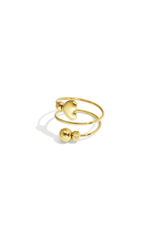 Elegant Adjustable Heart Ring for Everyday Style