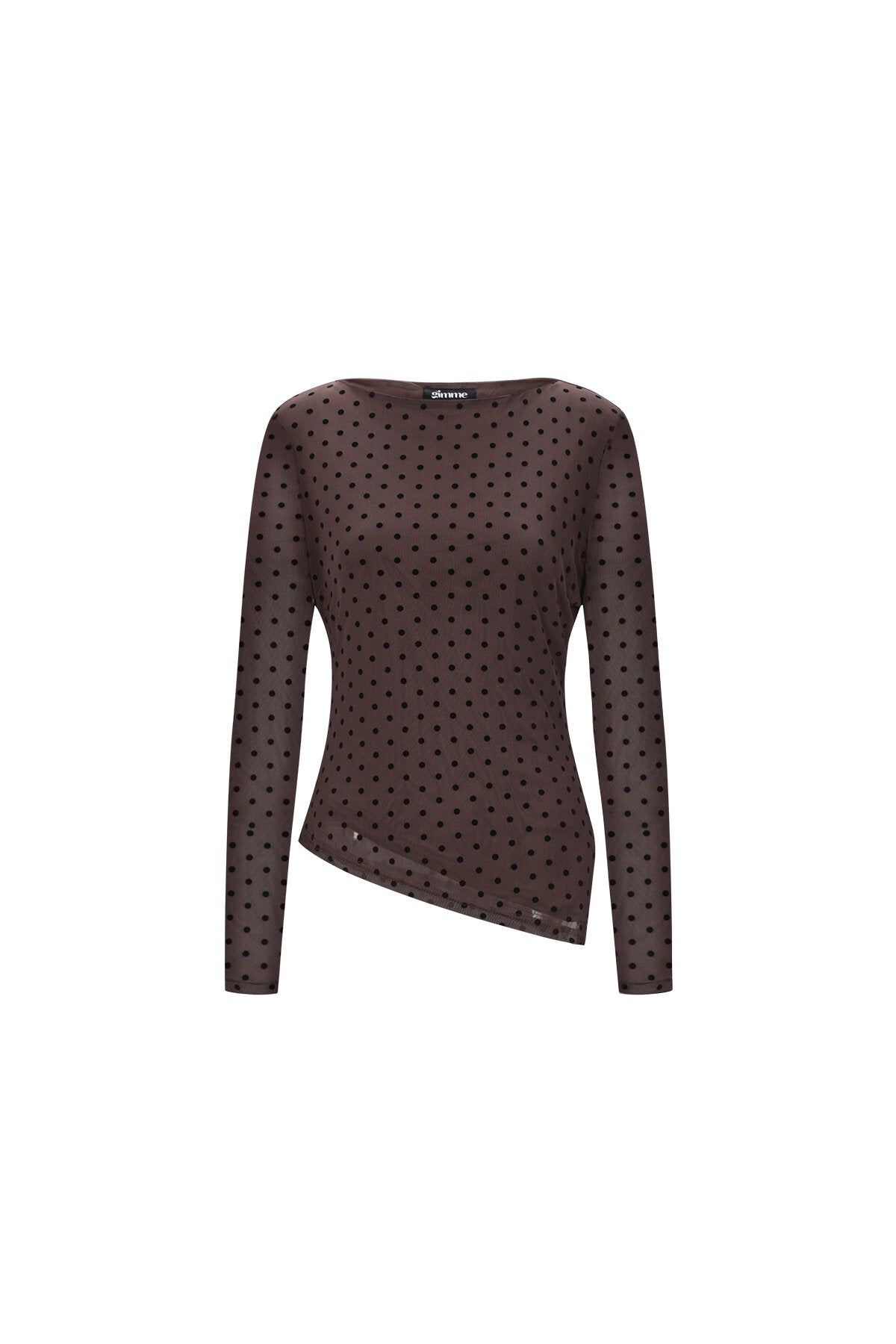 Elegant Polka Dot Long Sleeve Top for Fall/Winter