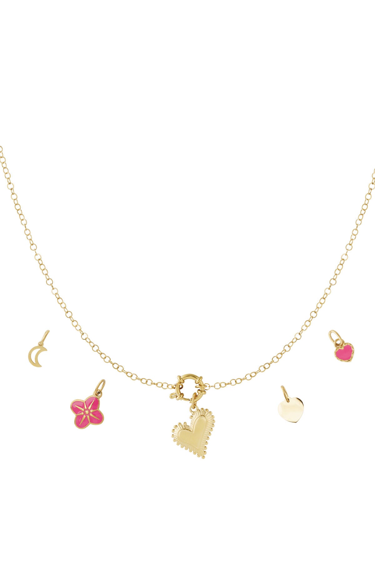 Elegant 14K Gold Plated Heart Pendant Necklace for Women