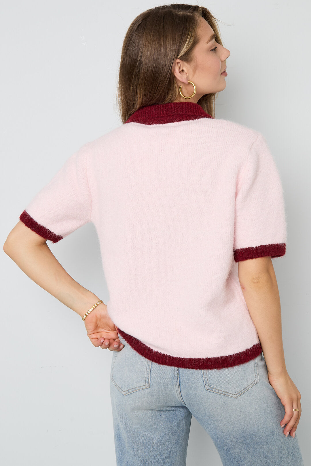 Soft Knit Cardigan for Spring/Summer in Pink, Blue & Beige