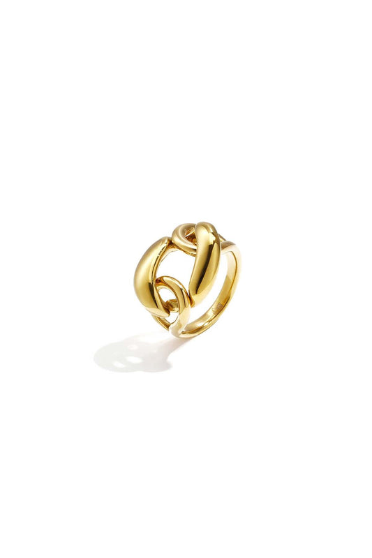 Elegant 14K Gold Plated Statement Ring for Everyday Glam