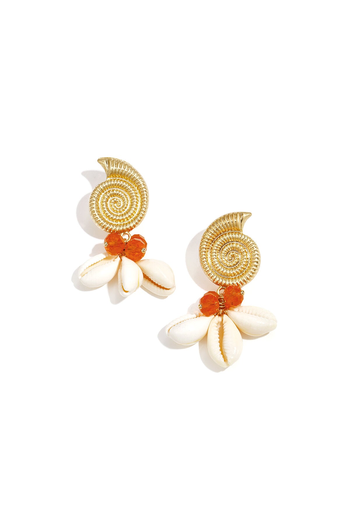 Chic Orange & Rose Red Beaded Earrings for Spring/Summer