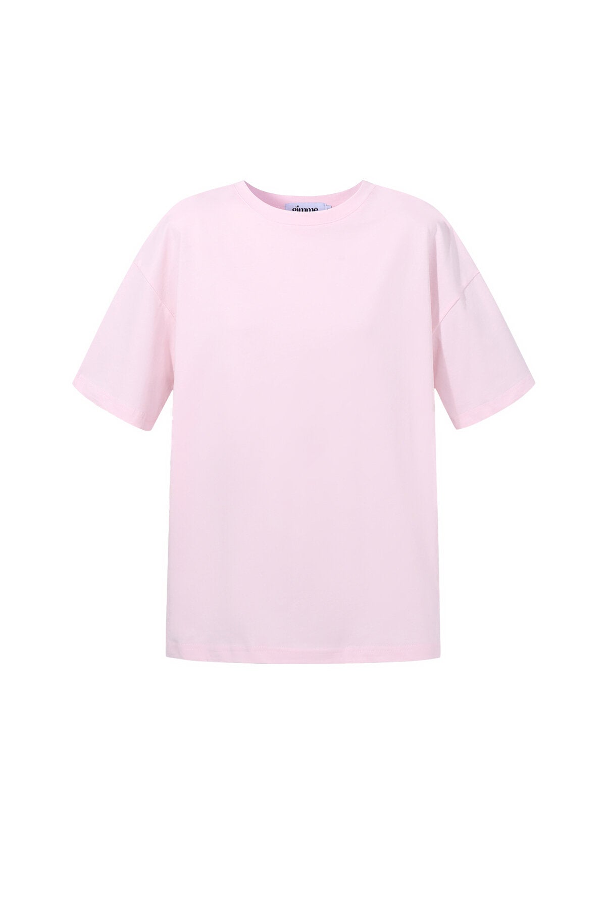 Gimme Heart Knitted Cotton T-Shirt - Pink & White