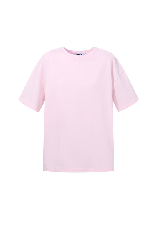 Gimme Heart Knitted Cotton T-Shirt - Pink & White
