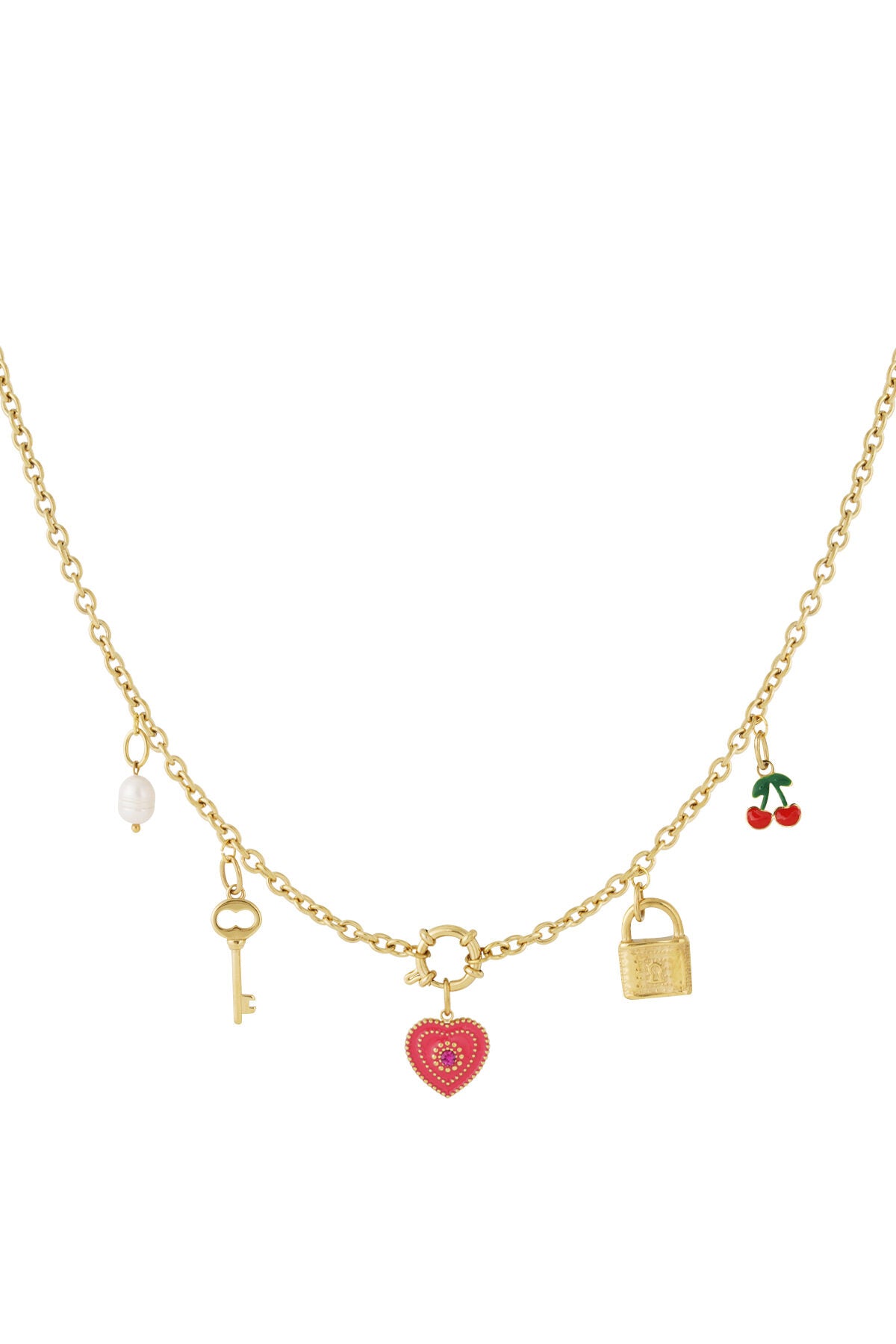 Elegant 14K Gold Plated Heart Pendant Necklace for Women