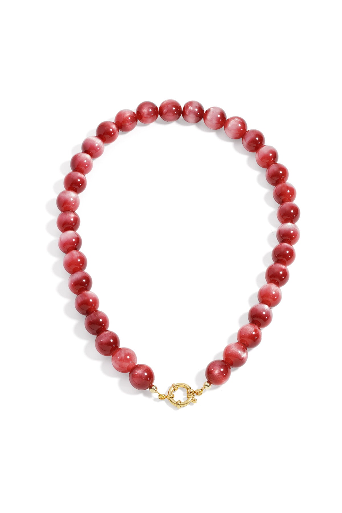 Chic Resin & Stainless Steel Beaded Necklace