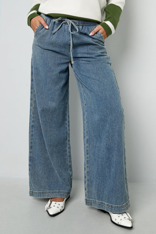 Stylish Wide Leg Denim Pants for All Fit