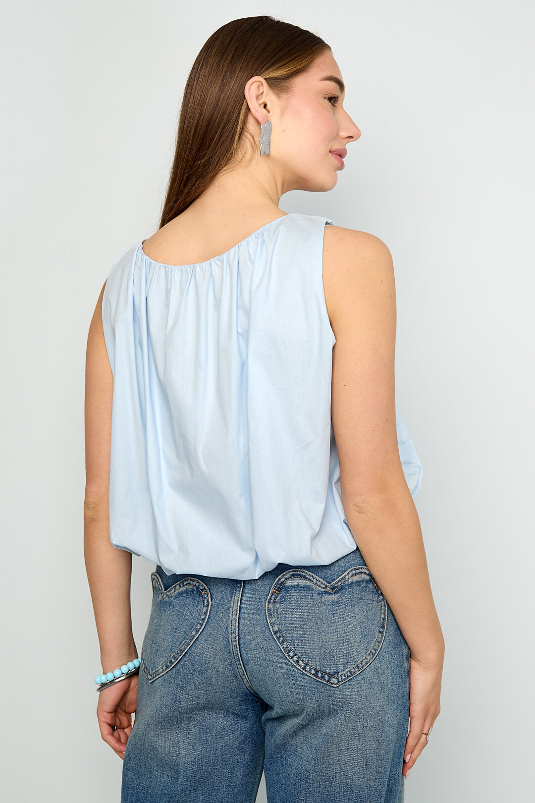 Gimme Casual Cotton Sleeveless Top for Spring/Summer