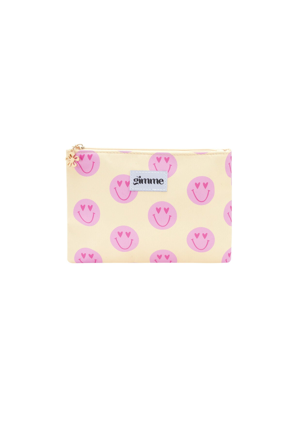 Gimme Yellow Smiling Face Makeup Bag - Casual & Stylish