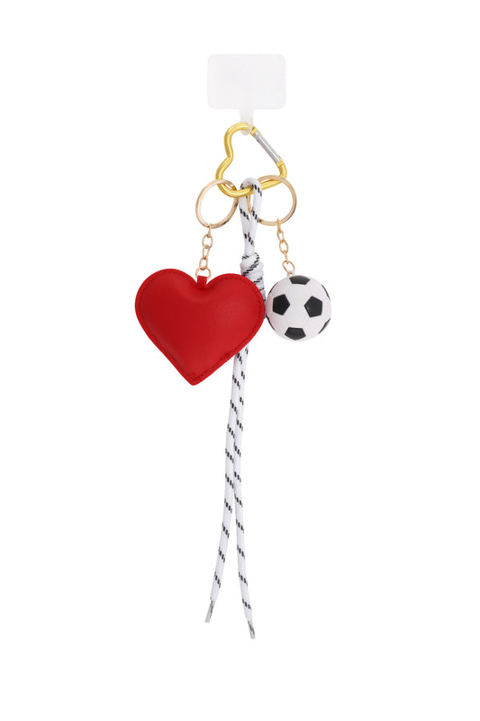 Charming Red Heart Bag Charm for Everyday Elegance