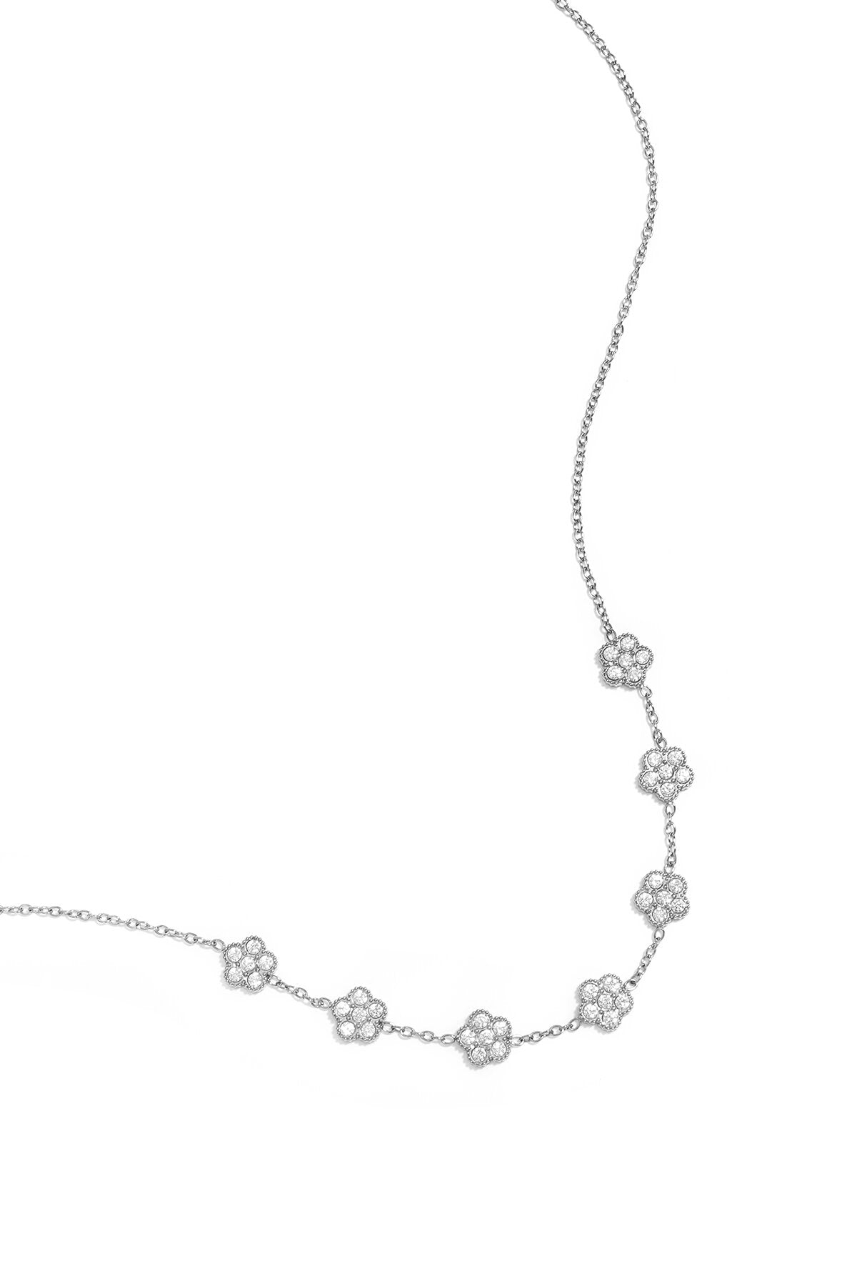 Elegant Flower Zircon Pendant Necklace for Women