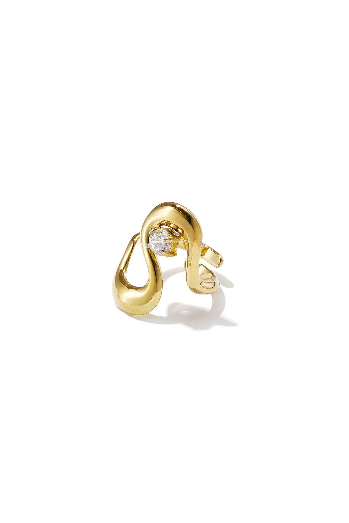 Elegant Adjustable Rhinestone Ring - Silver & Gold
