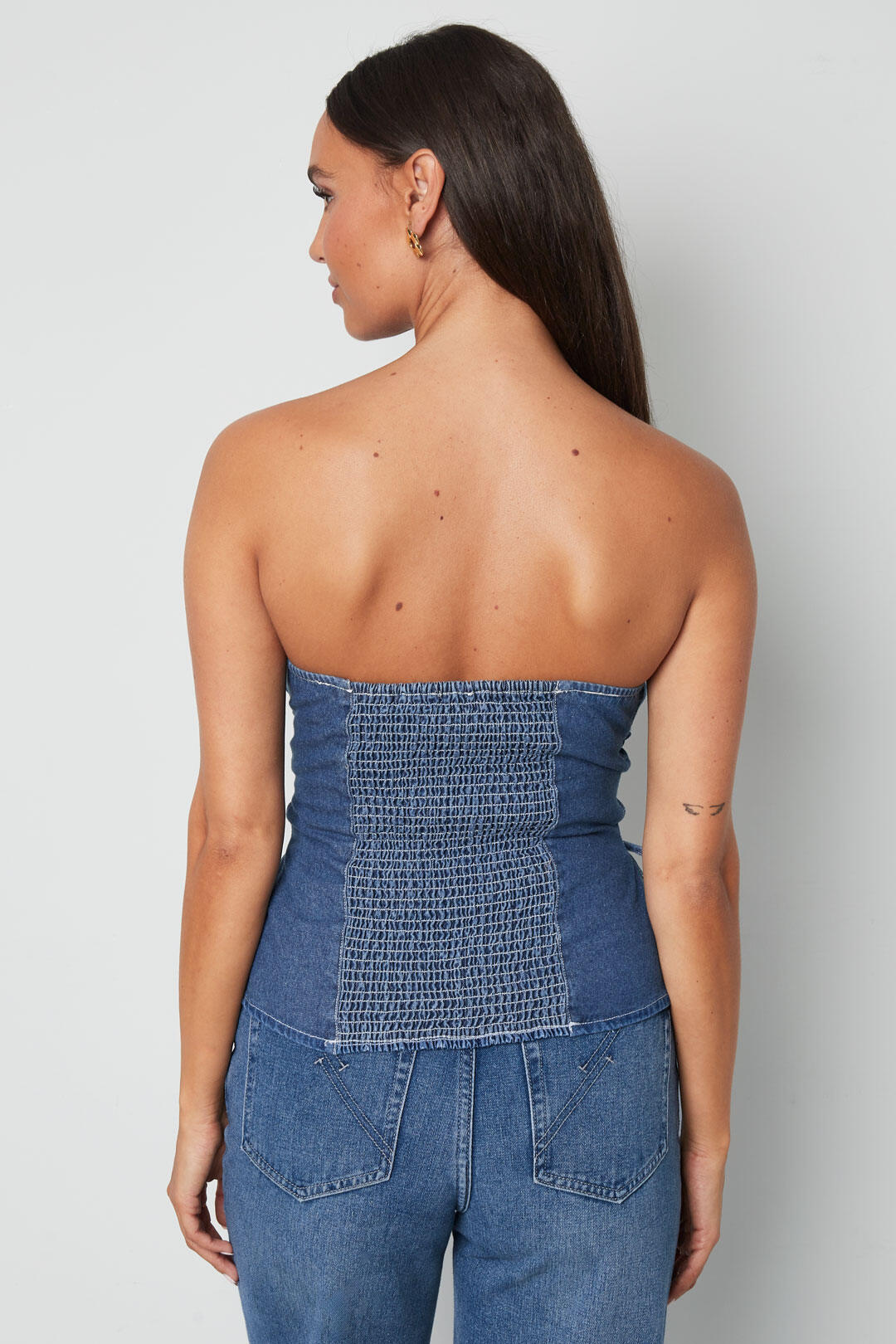 Elegant Blue Denim Top for Spring/Summer