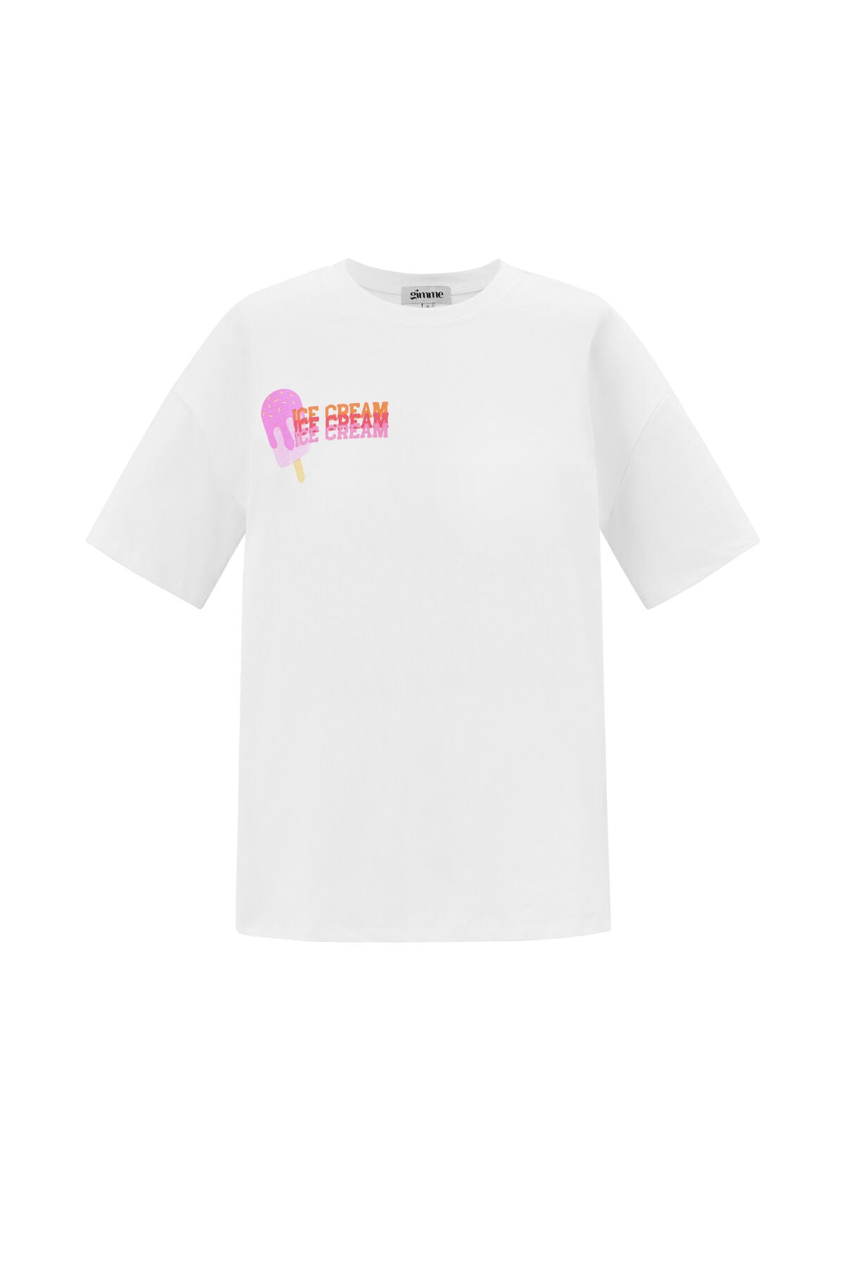Stylish Letter Print Cotton T-Shirt for Spring/Summer