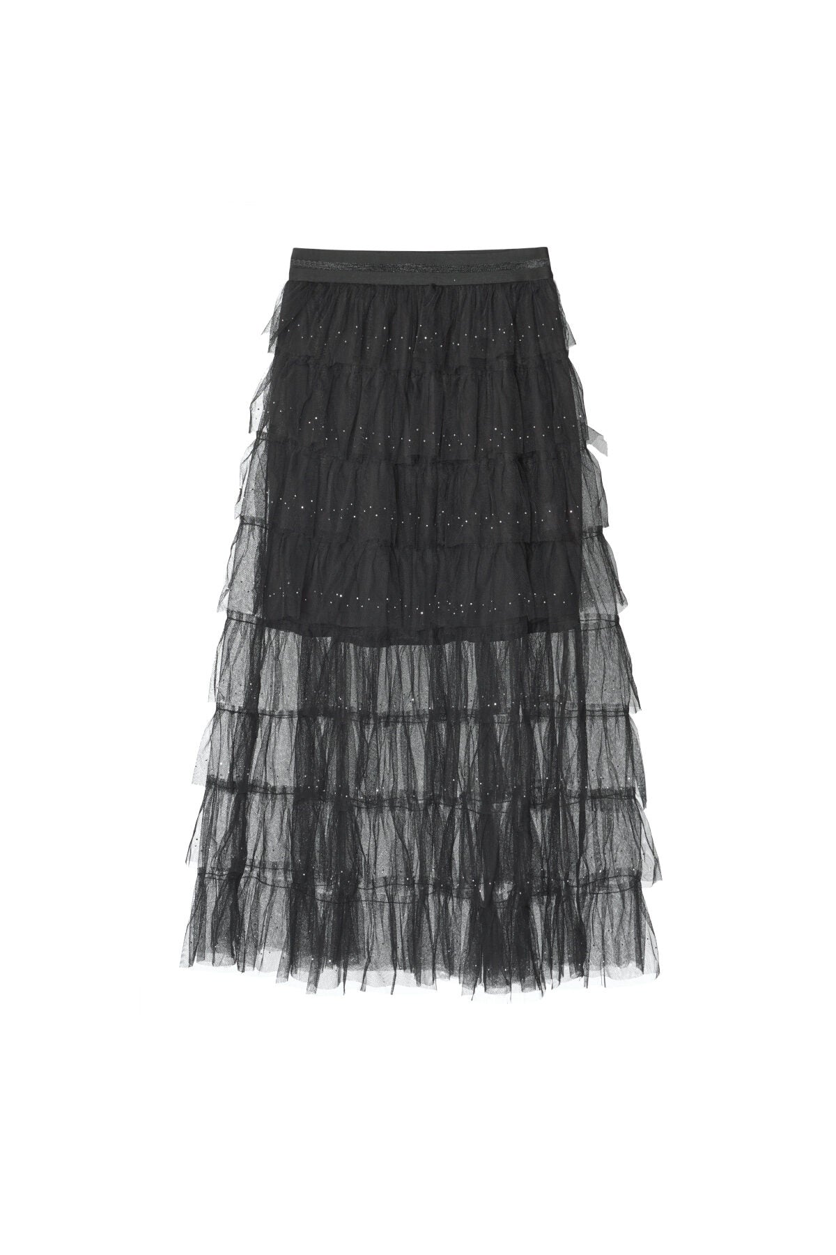 Stylish Black All-Fit Polyester Skirt for Any Occasion
