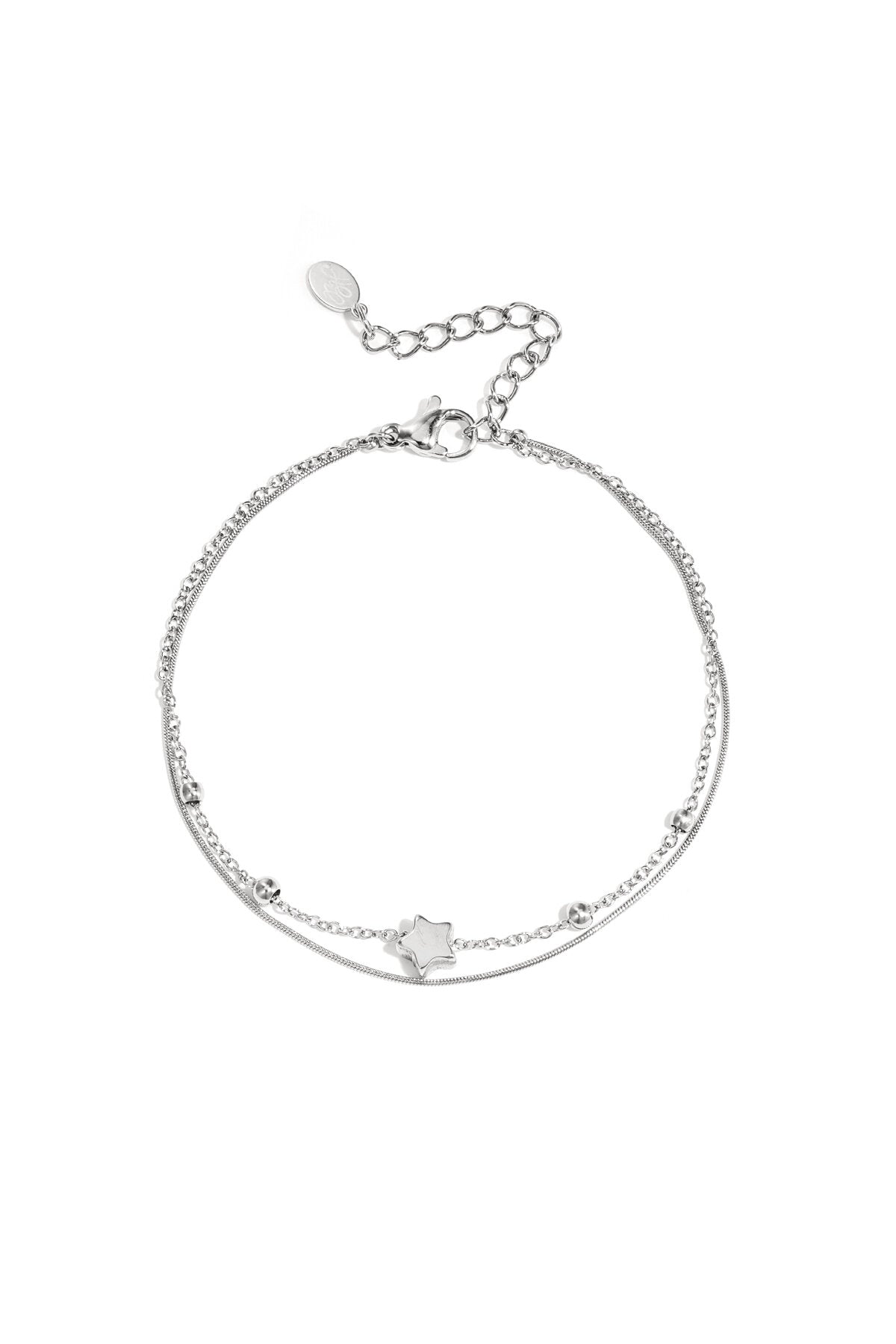 Elegant Star Charm Bracelet in Silver & Gold for Everyday Wear