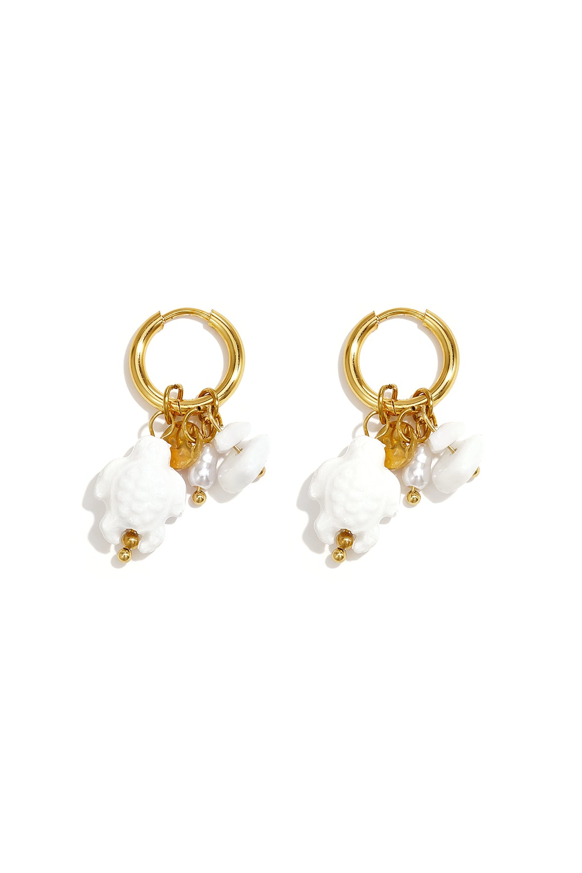 14K Gold Plated Stainless Steel Beads Earrings Animal Vacation Gathering/Party Romantic Series Women's Jewelry