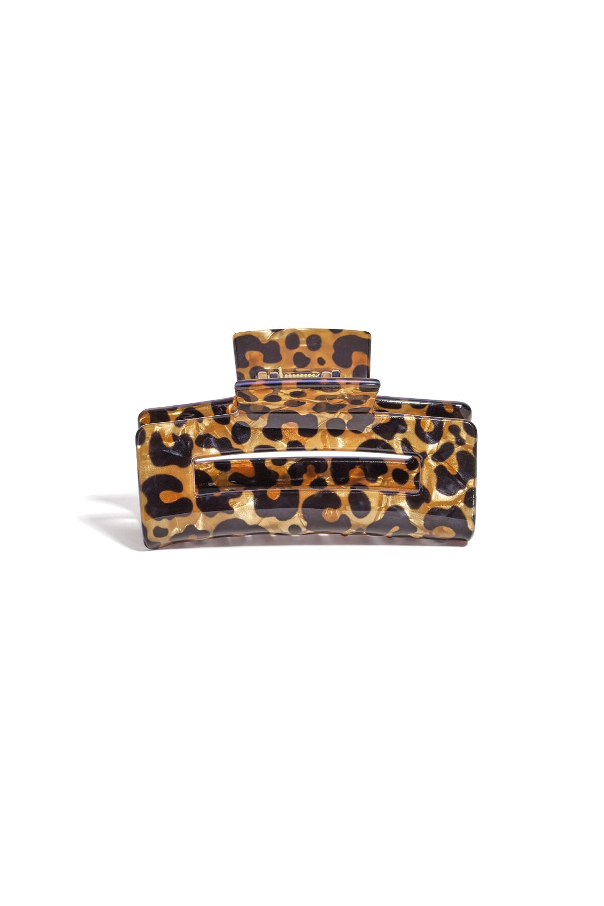 Stylish Khaki & Coffee Brown Leopard Print Hair Clips
