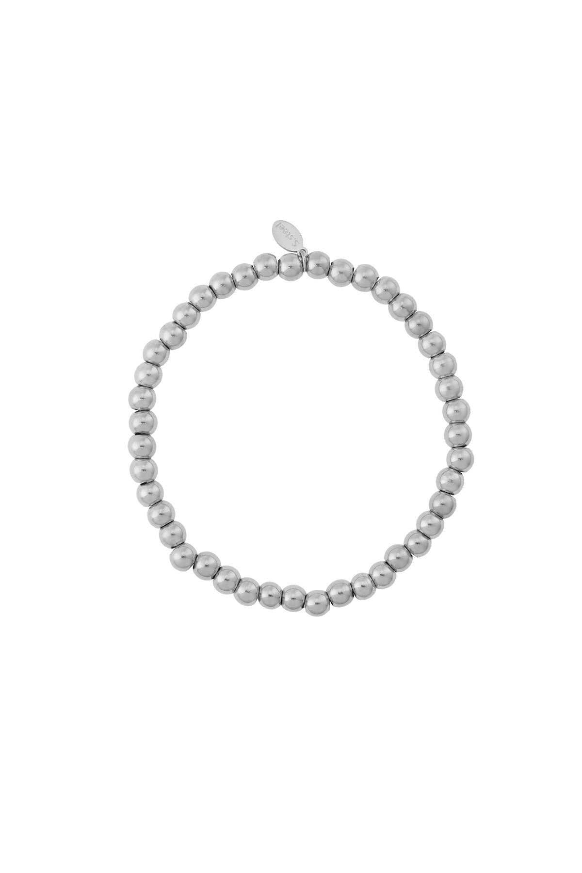 Elegant Stainless Steel Beaded Bracelet for Women
