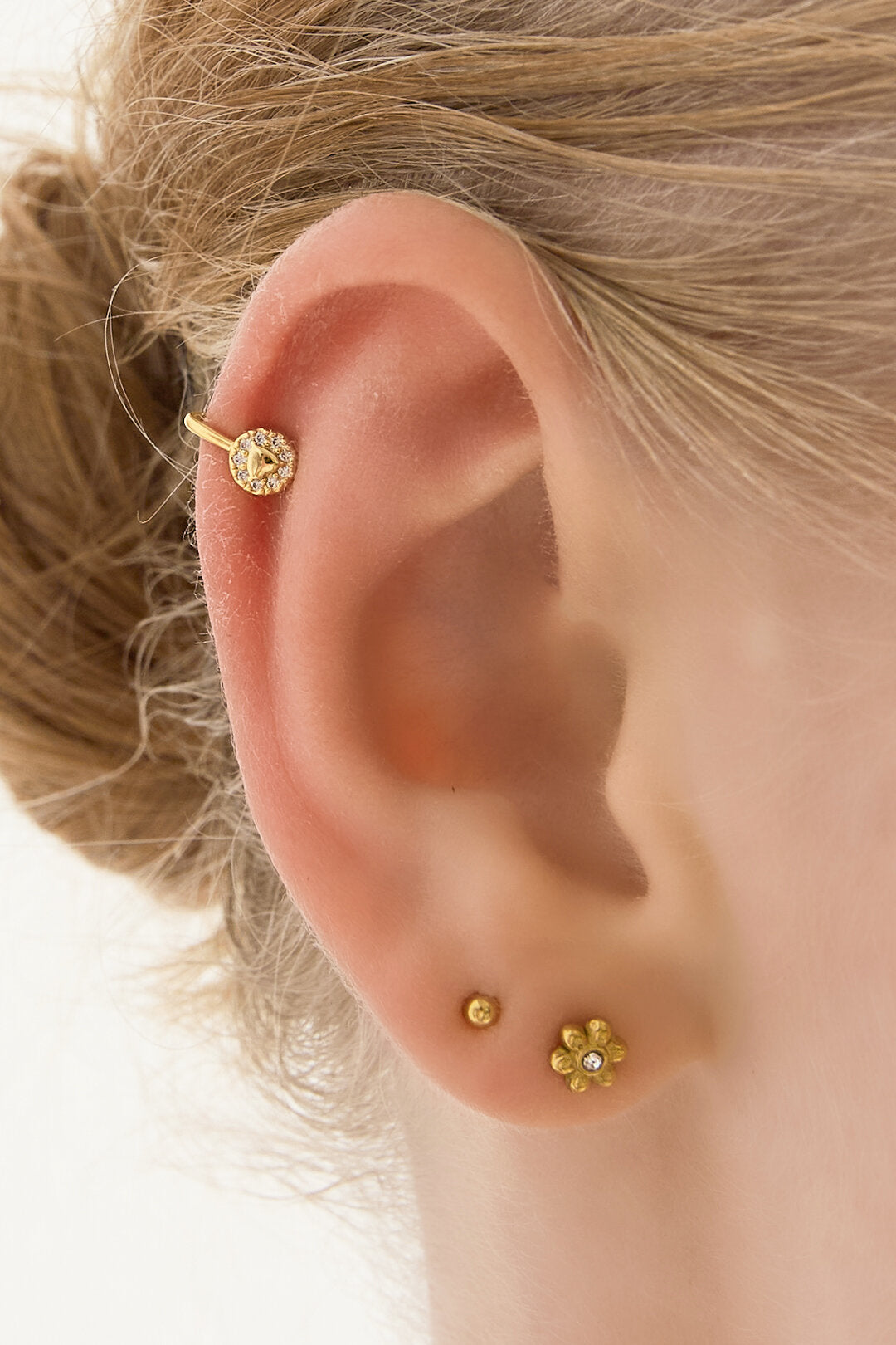 Elegant Copper Zircon Ear Cuff for All Fits