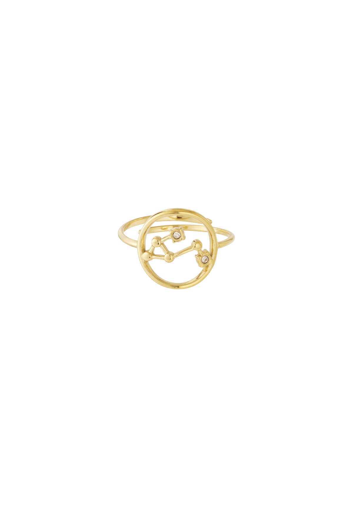 14K Gold Plated Zodiac Statement Ring for Women