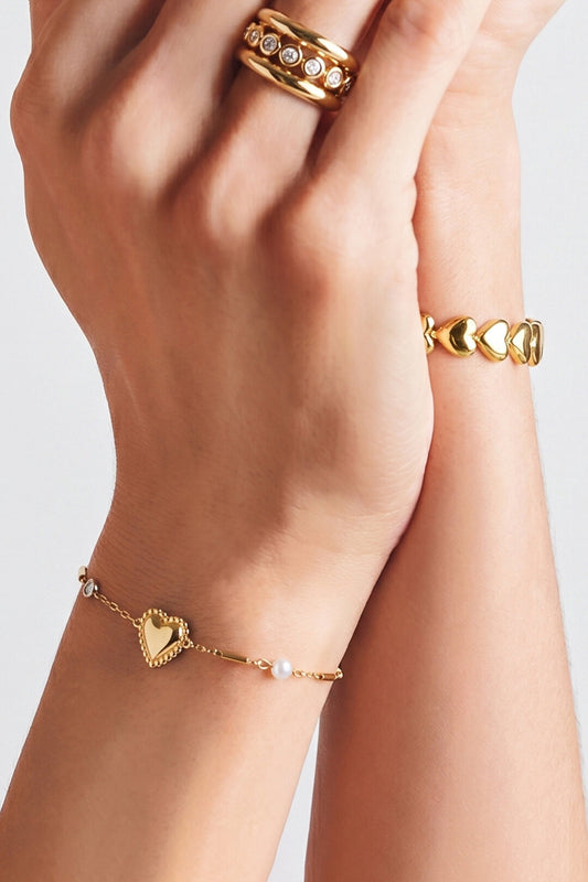 Elegant Heart Charm Bracelet - All Fit, Casual Style