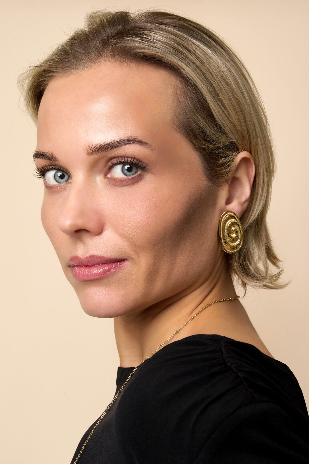 Lumé Gold Irregular Shaped Stud Earrings for Everyday Wear