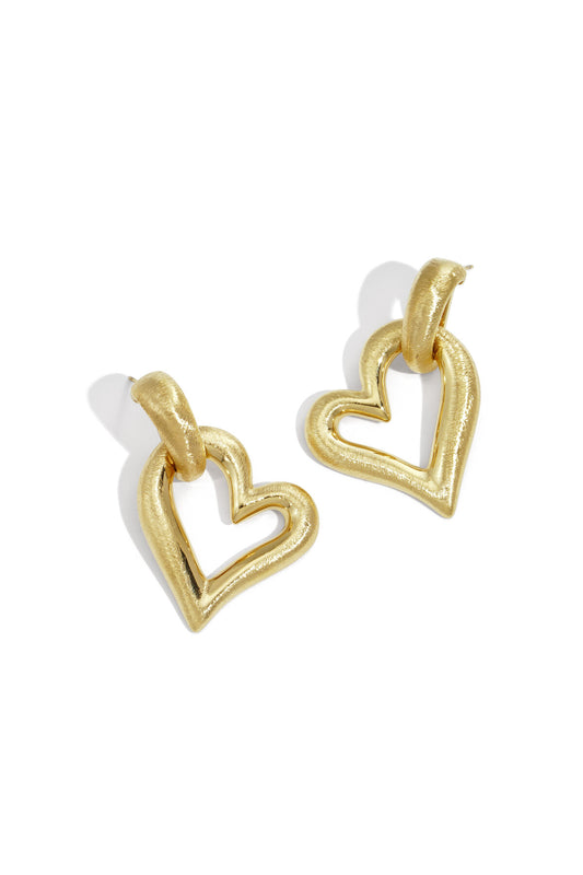 Elegant Heart-Shaped Drop Earrings for Everyday Glamour