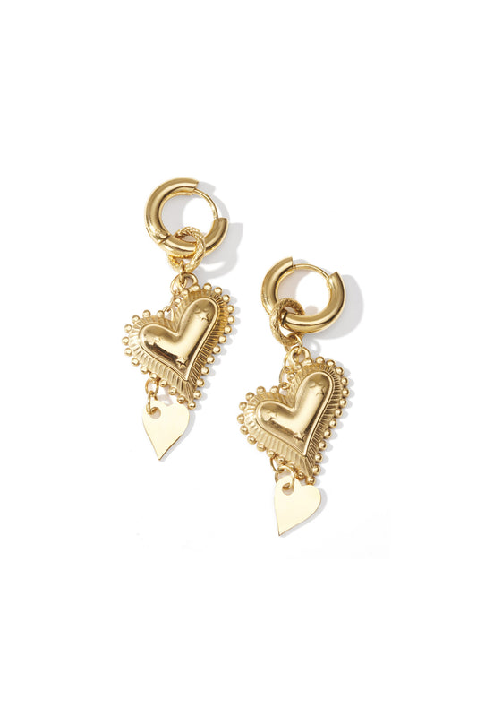 Elegant Heart Drop Earrings for Everyday Glam