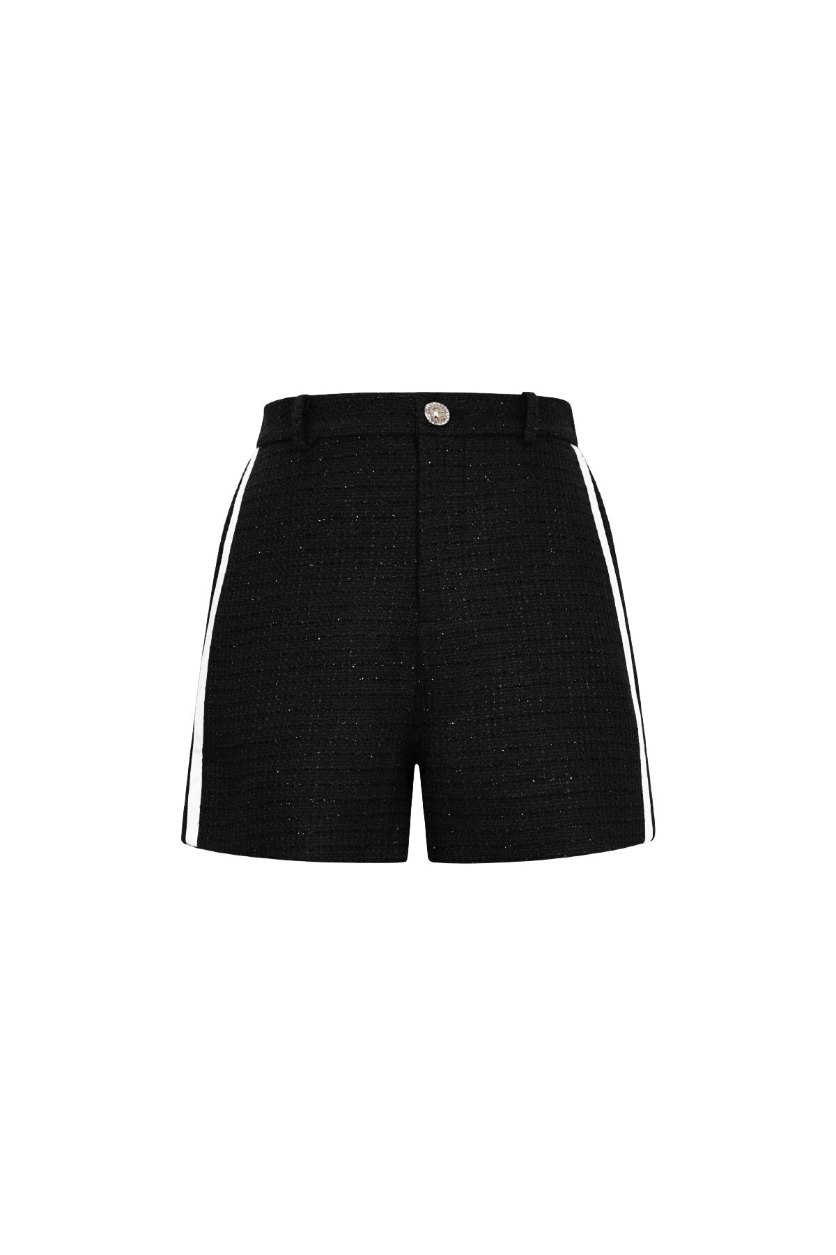 Elegant Plaid Shorts for Fall/Winter in Wine Red and Black